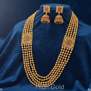 Traditional Antique Earring <b>Set</b> with High Gold Polish Perfect Party Wear Jewelry for Women for Weddings and Festive Events - Product Image 1