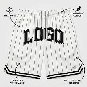 Shorts de basket-ball pour hommes, toutes saisons, grandes tailles |   Maille imprimée, séchage rapide, respirante, coupe décontractée, style urbain, hip-hop, avec poche - Product Image 5