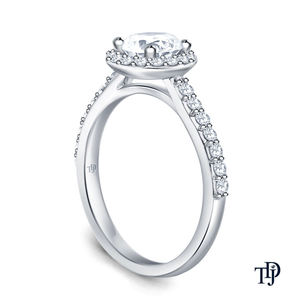 Anillo Moderno de Oro de 18K con Halo y Diamantes Naturales, Colección de Joyería al por Mayor y Menor, Personalizable OEM - Product Image 2