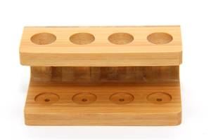 Bamboo Toothbrush Holder Stand Carved Lacquer 2 Piece Bathroom Brush Organizer Countertop Rack - Product Image 3