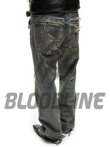 Jeans de Mezclilla Negros de Cintura Alta, Estilo Punk, Desgastados, Ajustados para Hombre, Ropa de Otoño, Jeans de Algodón, Tela de Mezclilla de Primera Calidad - Product Image 2