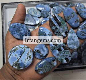 High Quality <b>Blue</b> <b>Opal</b> Moss Cabochon Wholesale Price Lot 100%Natural <b>Blue</b> <b>Opal</b> Mix Shape Jewelry Making Stone <b>Opal</b> Moss Crystal - Product Image 1