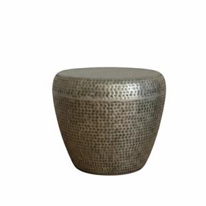 Tabouret de jardin en terre cuite avec design clouté, table d'appoint décorative pour intérieur et extérieur, mobilier de patio couleur turquoise - Product Image 3