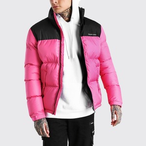 Latest Style Warm Custom Made Men Puffer Jacket Wholesale Top Quality Colour Block Bubble <b>Winter</b> <b>Thick</b> Polyester <b>Coat</b> - Product Image 6