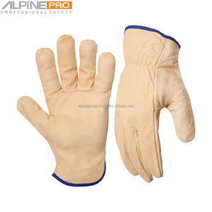 ถุงมือขับรถกันน้ำแบบเต็มนิ้วของ Alpine Industries  ป้องกันการบาด ป้องกันการลื่น  ทำจากหนังแพะลายเม็ด  บุด้วยผ้าฝ้ายเพื่อความปลอดภัย - Product Image 6