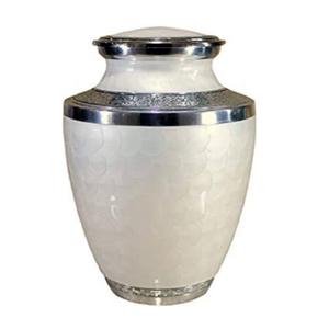 Urna Funeraria de Esmalte Blanco para Cenizas, Recuerdo Artesanal Estilo Americano, Urnas de Cremación Humana, Proveedor de Artículos Funerarios - Product Image 1
