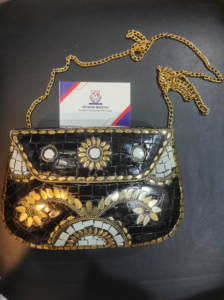 กระเป๋าคลัทช์แฟชั่นคุณภาพสูงทำมือจากเปลือกหอยมุกและเปลือกหอยทะเล ชุบเงิน สำหรับสุภาพสตรีและเด็กผู้หญิง-ARTWORK MAESTRO - Product Image 4