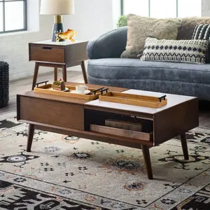 Plateau de service en céramique design pour table basse, style rustique britannique, ottoman, plateau de service haut de gamme pour salle à manger, motif végétal plaqué, écologique, Zahid Exports - Product Image 4