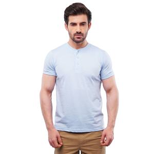 High Quality Custom <b>Men's</b> <b>Henley</b> <b>T</b>-<b>Shirt</b> 100% Cotton Anti-Pilling <b>Shirt</b> with Button Knitted Jersey and Print Pattern Wholesale - Product Image 1