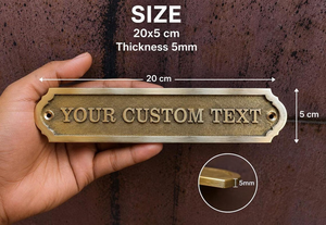 Brass Plaque Vintage Nautical Door Sign Decorative Metal Wall Plaque Personalized Ship Deck Sign Custom Room <b>Name</b> <b>Plate</b> - Product Image 2