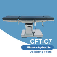 Table OT électro-hydraulique robuste CFT-C7 à tête interchangeable, plaque de jambe, pont rénal manuel 120 mm, acier inoxydable 304, directement de l'usine