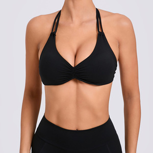 Sportswear Fitness Workout Bra Sexy Backless Strappy Wireless Shockproof Yoga Clothing Sports Bra - Product Image 1