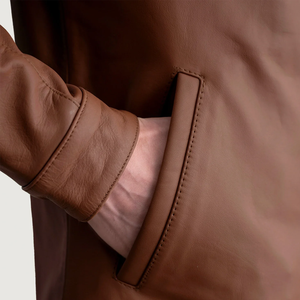 2026 Men's Leather <b>Jacket</b> or Spring Autumn Motorcycle Style Natural Leather <b>Slim</b> <b>Fit</b> Biker Coat Customized Leather <b>Jackets</b> - Product Image 5