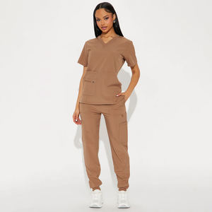 Nueva Llegada: Uniformes Médicos Ligeros de Color Sólido para Mujer con Logotipo Personalizado y Servicio OEM para Trabajadores de la Salud - Product Image 1