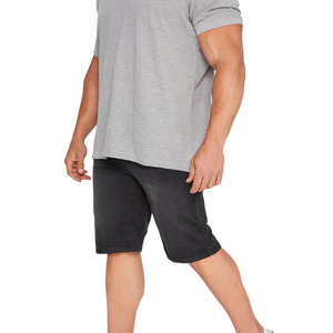 Ventes en gros de robes courtes en denim décontractées d'été pour hommes grande taille, respirantes, tissées, jambes larges, tissu confortable, personnalisable - Product Image 4