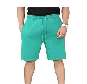 Pantalones Cortos Bermuda de Algodón Verde Sólido para Hombre, Cintura Media, Casuales, Transpirables, Tejidos, con Bolsillos - Product Image 6