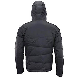 Men's Winter Hooded Puffer Jacket Thick Down Filled Windproof Zipper Closure Casual Style Black Polyester Coat 2026 - Product Image 3