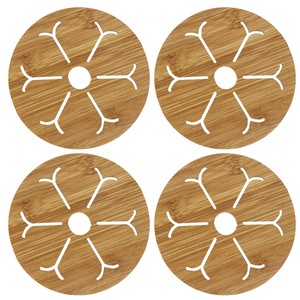 Posavasos Geométricos de Madera de Mango |   Posavasos de Diseño Minimalista Ecológicos - Venta al por Mayor - Product Image 4