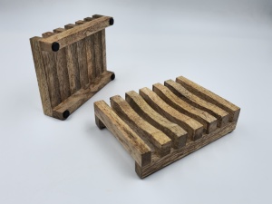 Eco-Friendly Rectangle Durable Mango Wood <b>Soap</b> Dishes - Product Image 4