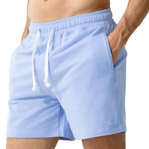Top quality <b>Men's</b> Solid <b>Green</b> Cotton Drawstring <b>Shorts</b> Mid Waist Casual Breathable Knitted <b>Short</b> <b>Shorts</b> - Product Image 4
