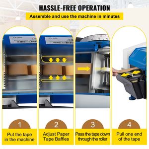 Dispenser di Nastro Adesivo in Plastica Attivabile ad Acqua 100 cm x 10 cm Lunghezza e Larghezza Regolabili con Indicatore Manuale del Livello dell'Acqua - Product Image 6