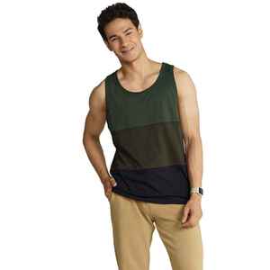 เสื้อกล้ามผู้ชายสีพื้นขายส่ง รับสกรีนโลโก้และลวดลาย เสื้อผ้าออกกำลังกายลำลอง ระบายอากาศได้ดี ผลิตจากโพลีเอสเตอร์/คอตตอน - Product Image 1