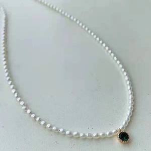 Collares de Perlas de Agua Dulce de 3 mm Recomendados para Mujer, Joyería Natural con Diseño de Nicho, Accesorios - Product Image 2