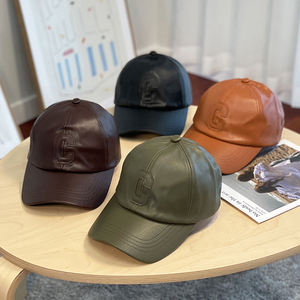Wholesale Outdoor Custom Patch Logo Adjustable Curved Brim Dad <b>Hat</b> Vintage 6 Panel Washed Leather Baseball Cap - Product Image 1