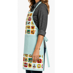Tablier de cuisine en coton imprimé de qualité supérieure, tablier de chef réutilisable, tablier personnalisé avec logo et design. - Product Image 3