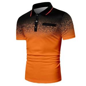 Nouveau Polo Homme Décontracté Sportif Imprimé Numérique Tendance Été Coupe Slim Manches Courtes avec Poche Avant - Product Image 6