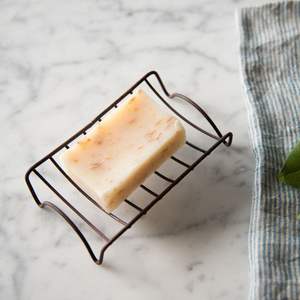 Porte-savon élégant en métal noir avec plateau de drainage pour salle de bain, évier de cuisine et décoration intérieure de luxe - Product Image 1