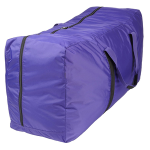 Sac de voyage en nylon noir avec bordure rouge, capacité 56-77L, fermeture à glissière, double poignée, utilisation en voyage, unisexe - Product Image 6