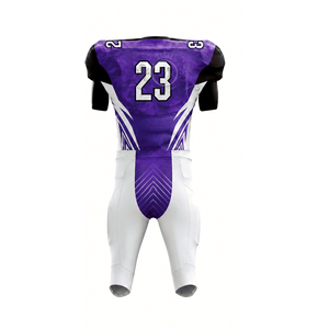 Ensemble d'uniformes de football américain pour hommes, orange et blanc, imprimé numérique, col en V, bretelles réglables, manches courtes, maille ajustée anti-humidité - Product Image 6
