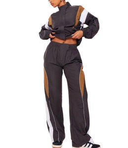 Survêtement coupe-vent léger et respirant pour femme, 100 % polyester, séchage rapide, fermeture éclair, logo personnalisé - Product Image 3