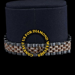 Reloj de Edición Limitada Hip Hop 2026 con Movimiento de Cuarzo, Caja Redonda, Esfera de Cristal, Moissanita Helada, Gemas y Piedras de Dos Tonos, 41 mm - Product Image 4