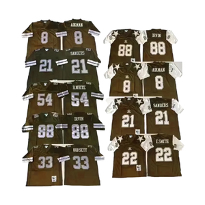 เสื้อเจอร์ซีย์อเมริกันฟุตบอลลายใหม่ ดีไซน์โดดเด่นสำหรับผู้ชาย ขายดี พร้อมบริการ OEM - Product Image 4