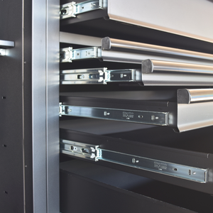 Matte Black Powder Coated Steel 10 Drawer Tool <b>Cabinet</b> Family keywords: for Garage Workshop Storage Use - Product Image 3