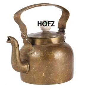 Dallah pour la restauration, théière arabe, bouilloire, finition plaquée or, cafetière en laiton, théière en métal, article très vendu - Product Image 1