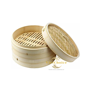 Vietchoice Natural Bamboo 3-Layer Food <b>Steamers</b> Pot Cover Reusable Durable Gas Good Price Customized Logo Eco-Friendly - Product Image 3