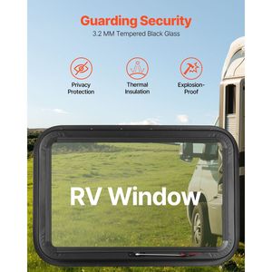Anillo de embellecimiento para malla de ventana tintada de RV de 30" x 20" para paredes de 1 1/4" a 1 13/16" de grosor para ventana de salida de RV - Product Image 3