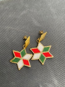 Boucles d'oreilles pendantes brodées à la main avec perles, pendentif tasse à café en forme de cœur, bijoux de mode pour femmes, cadeau d'anniversaire - Product Image 6