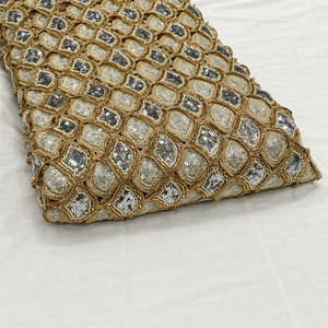 Proveedor Mayorista de Tela de Seda Bordada con Cuentas, Fabricante de Tela de Seda con Trabajo de Bordado en India, Tela de Seda Bordada con Cuentas F - Product Image 2