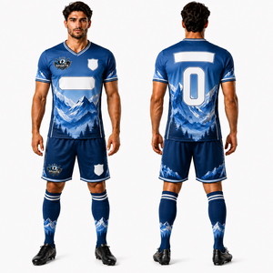 Premium Quality Soccer Uniform Set Lightweight Moisture Wicking Soccer Jersey and <b>Shorts</b> for Competitive Team Sports - Product Image 1