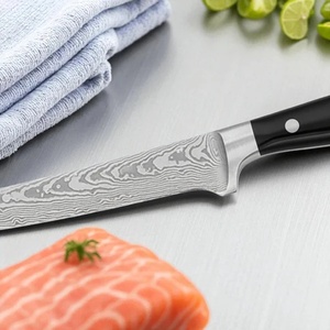 Couteau de chasse à lame en acier Damas fait main A&M Enterprises, manche en Micarta, lame à pointe tombante, multifonctionnel pour l'extérieur - OEM - Product Image 5
