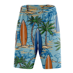 Shorts de sport pour hommes en polyester respirant avec logo personnalisé sur le devant et cordon de serrage – Vente en gros - Product Image 1