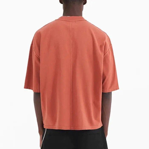 เสื้อยืดผู้ชายคุณภาพสูง ผ้าฝ้ายถัก 100% ระบายอากาศได้ดี สวมใส่สบาย น้ำหนัก 200 กรัม ทรงโอเวอร์ไซส์ พิมพ์ลายตามสั่ง - Product Image 6