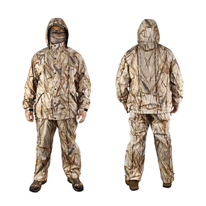 Combinaison de chasse en camouflage pour l'extérieur, combinaison d'entraînement résistante à l'usure, combinaison de chasse en camouflage pour homme, combinaison de chasse imperméable en softshell - Product Image 1
