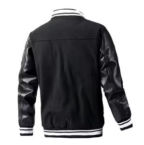 High Quality Varsity <b>Jacket</b> <b>Men</b> and Women Chenille Embroidery <b>Leather</b> Sleeves Custom Baseball Letterman Varsity <b>Jackets</b> - Product Image 4
