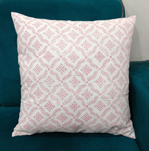 Indian Artisan Cotton Cushion Cover 18x18 Block Printed <b>Throw</b> Pillow <b>for</b> <b>Couch</b> Decor <b>for</b> Floor <b>Couch</b> Sofa Living Area - Product Image 5