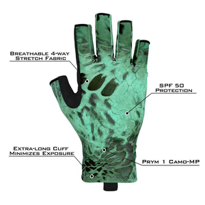 Guantes de Pesca sin Dedos con Logotipo Personalizado Hechos en Fábrica, Guantes de Pesca con Diseño Propio, Guantes de Pesca con Logotipo Personalizado, Sublimación OEM - Product Image 3